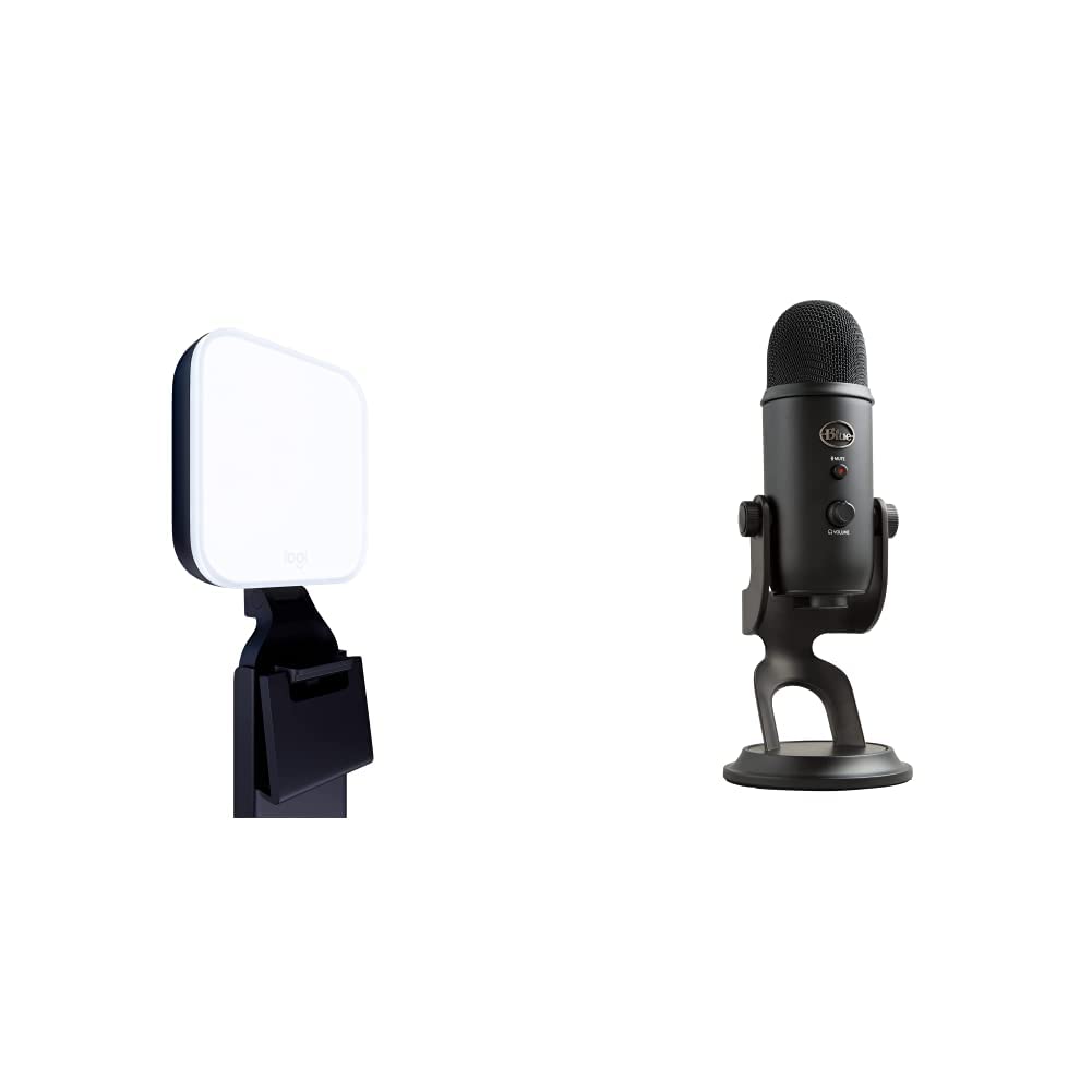 Logitech for Creators Blue Yeti USB Microphone for Gaming, Streaming, Podcasting, Twitch, YouTube, Discord, Recording for PC and Mac, 4 Polar Patterns, Studio Quality Sound, Plug & Play-Blackout