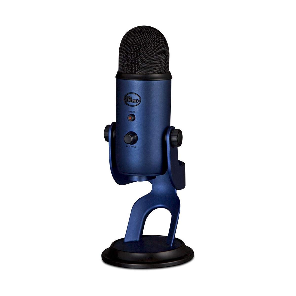 Logitech for Creators Blue Yeti USB Microphone for Gaming, Streaming, Podcasting, Twitch, YouTube, Discord, Recording for PC and Mac, 4 Polar Patterns, Studio Quality Sound, Plug & Play-Blackout