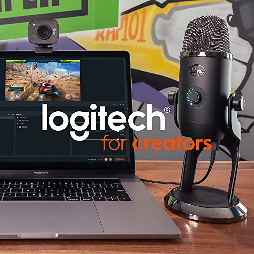 Logitech for Creators Blue Yeti USB Microphone for Gaming, Streaming, Podcasting, Twitch, YouTube, Discord, Recording for PC and Mac, 4 Polar Patterns, Studio Quality Sound, Plug & Play-Blackout