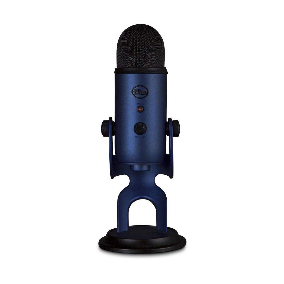 Logitech for Creators Blue Yeti USB Microphone for Gaming, Streaming, Podcasting, Twitch, YouTube, Discord, Recording for PC and Mac, 4 Polar Patterns, Studio Quality Sound, Plug & Play-Blackout