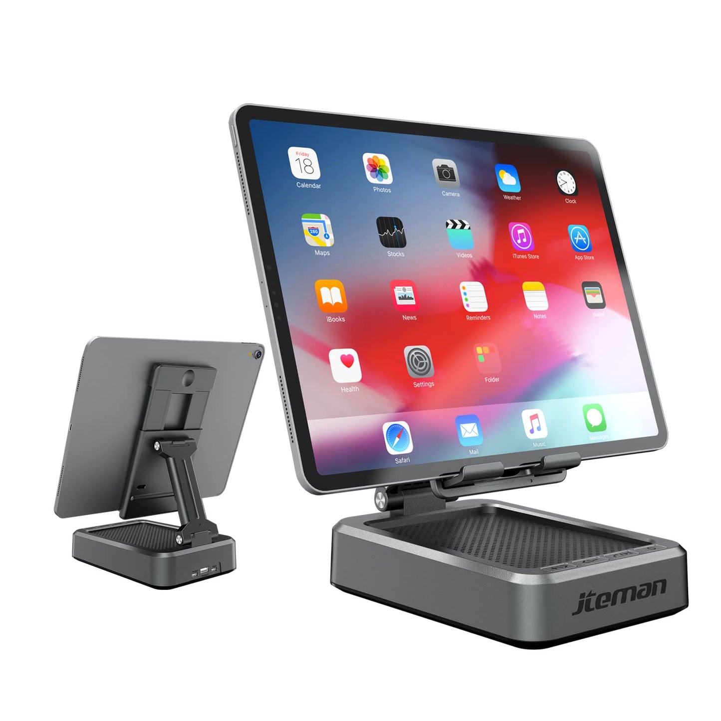 Cell Phone Stand with Wireless Bluetooth Speaker and Anti-Slip Base HD Surround Sound Perfect for Home and Outdoors with Bluetooth Speaker for Desk Compatible with iPhone/ipad/Samsung Galaxy