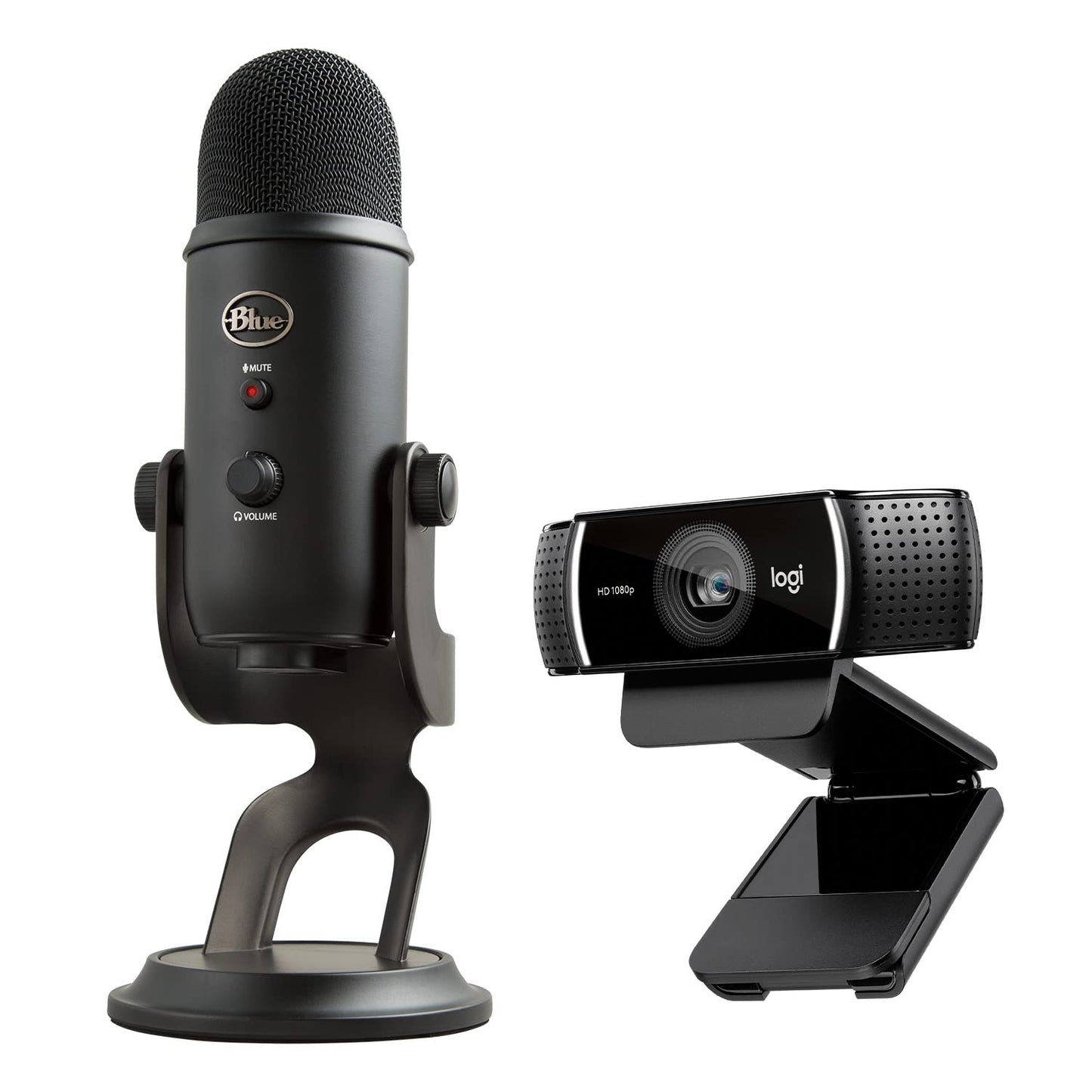 Logitech for Creators Blue Yeti USB Microphone for Gaming, Streaming, Podcasting, Twitch, YouTube, Discord, Recording for PC and Mac, 4 Polar Patterns, Studio Quality Sound, Plug & Play-Blackout