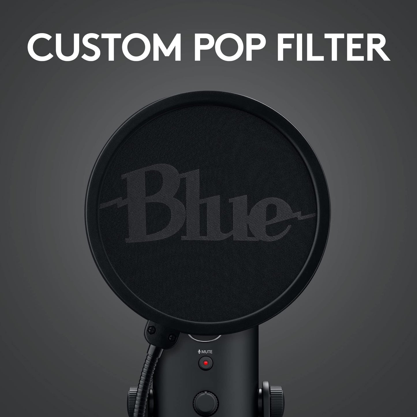 Logitech for Creators Blue Yeti USB Microphone for Gaming, Streaming, Podcasting, Twitch, YouTube, Discord, Recording for PC and Mac, 4 Polar Patterns, Studio Quality Sound, Plug & Play-Blackout