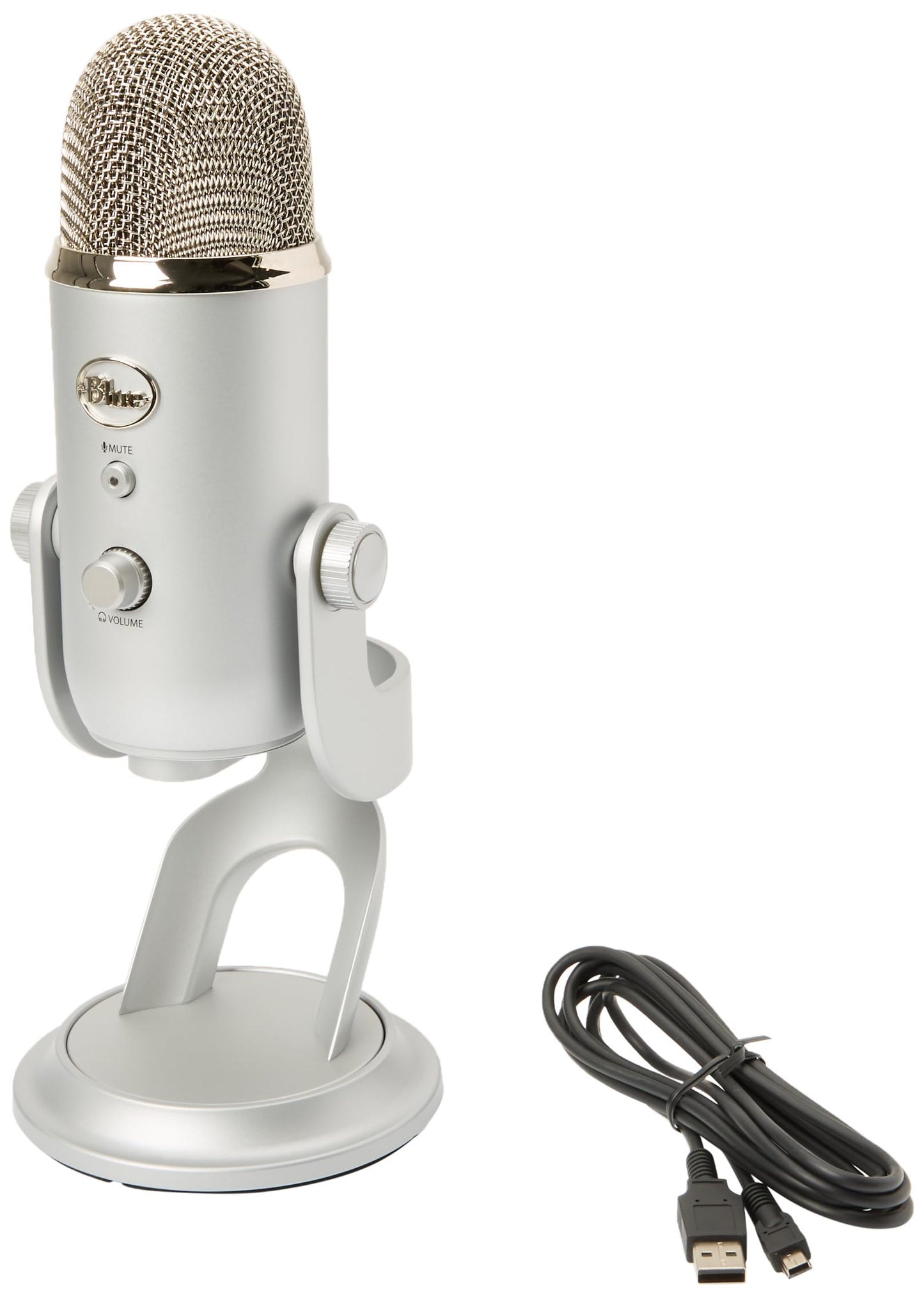 Logitech for Creators Blue Yeti USB Microphone for Gaming, Streaming, Podcasting, Twitch, YouTube, Discord, Recording for PC and Mac, 4 Polar Patterns, Studio Quality Sound, Plug & Play-Blackout