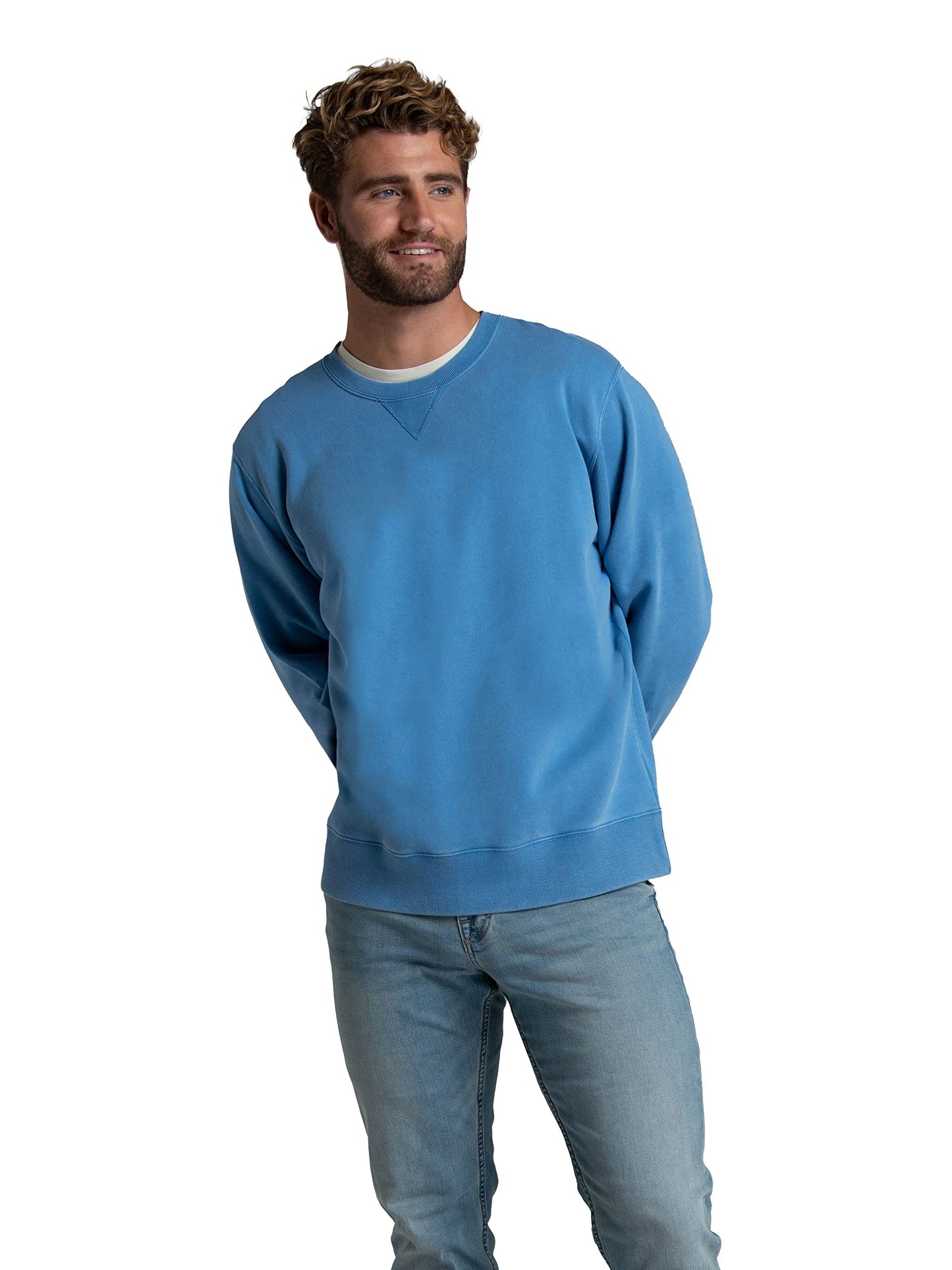 Fruit of the Loom Men's Eversoft Fleece Sweatshirts, Moisture Wicking & Breathable, Crewneck Sweatshirt