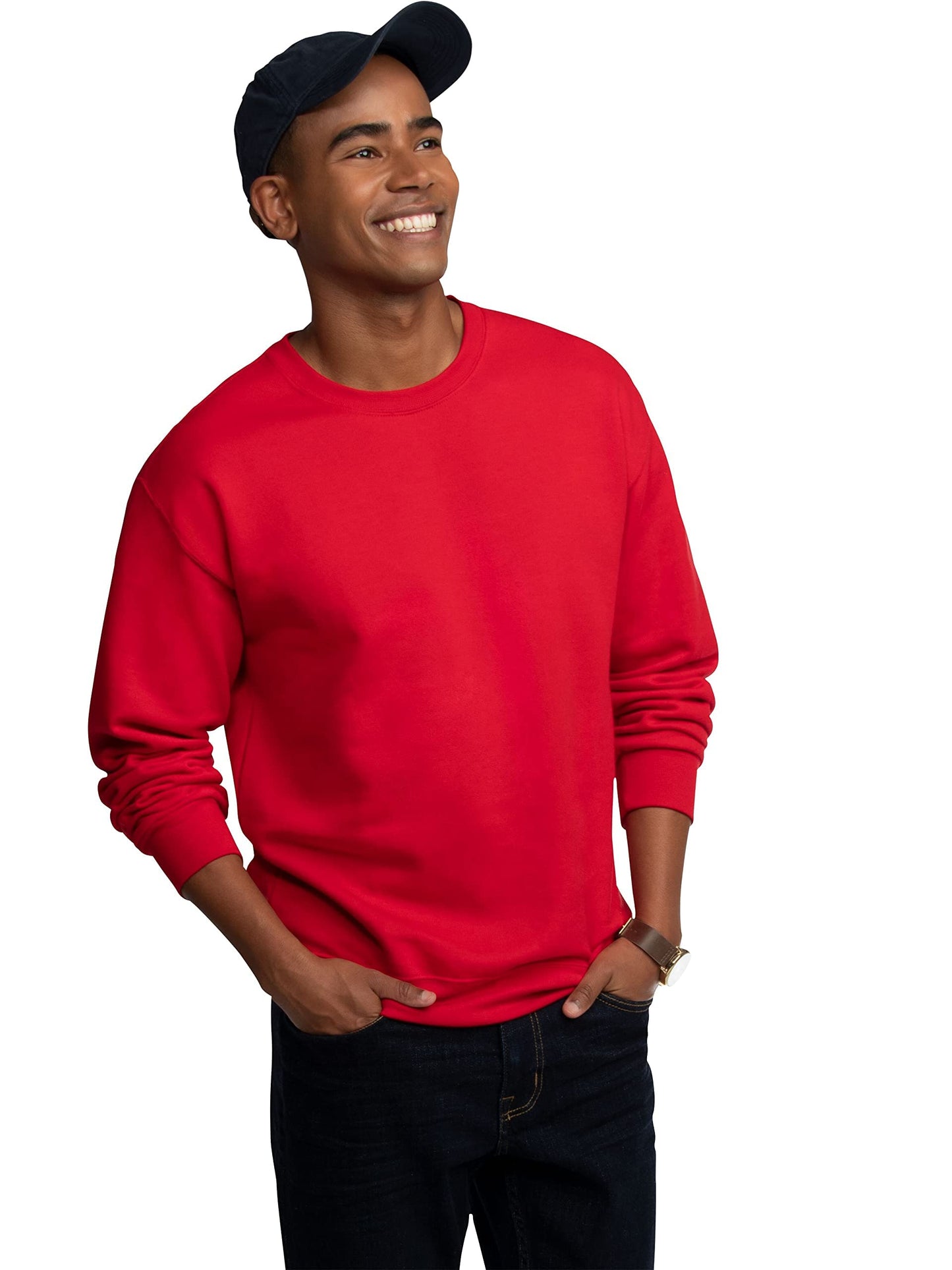 Fruit of the Loom Men's Eversoft Fleece Sweatshirts, Moisture Wicking & Breathable, Crewneck Sweatshirt