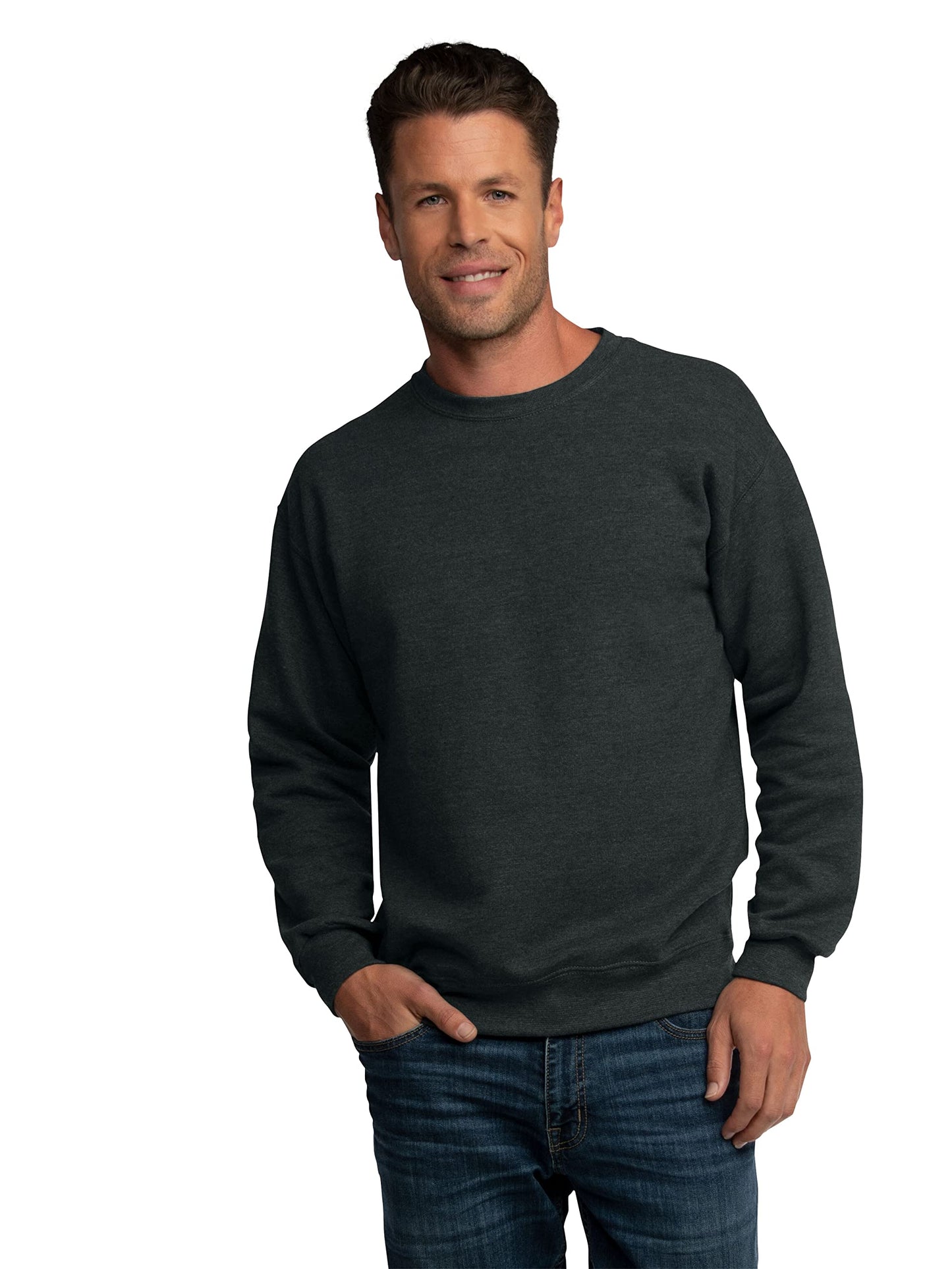 Fruit of the Loom Men's Eversoft Fleece Sweatshirts, Moisture Wicking & Breathable, Crewneck Sweatshirt