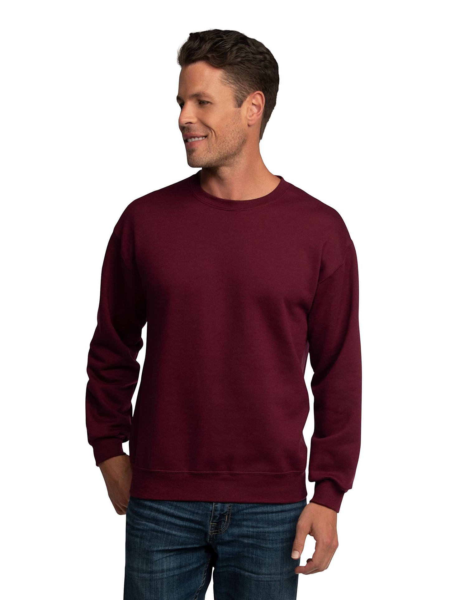 Fruit of the Loom Men's Eversoft Fleece Sweatshirts, Moisture Wicking & Breathable, Crewneck Sweatshirt