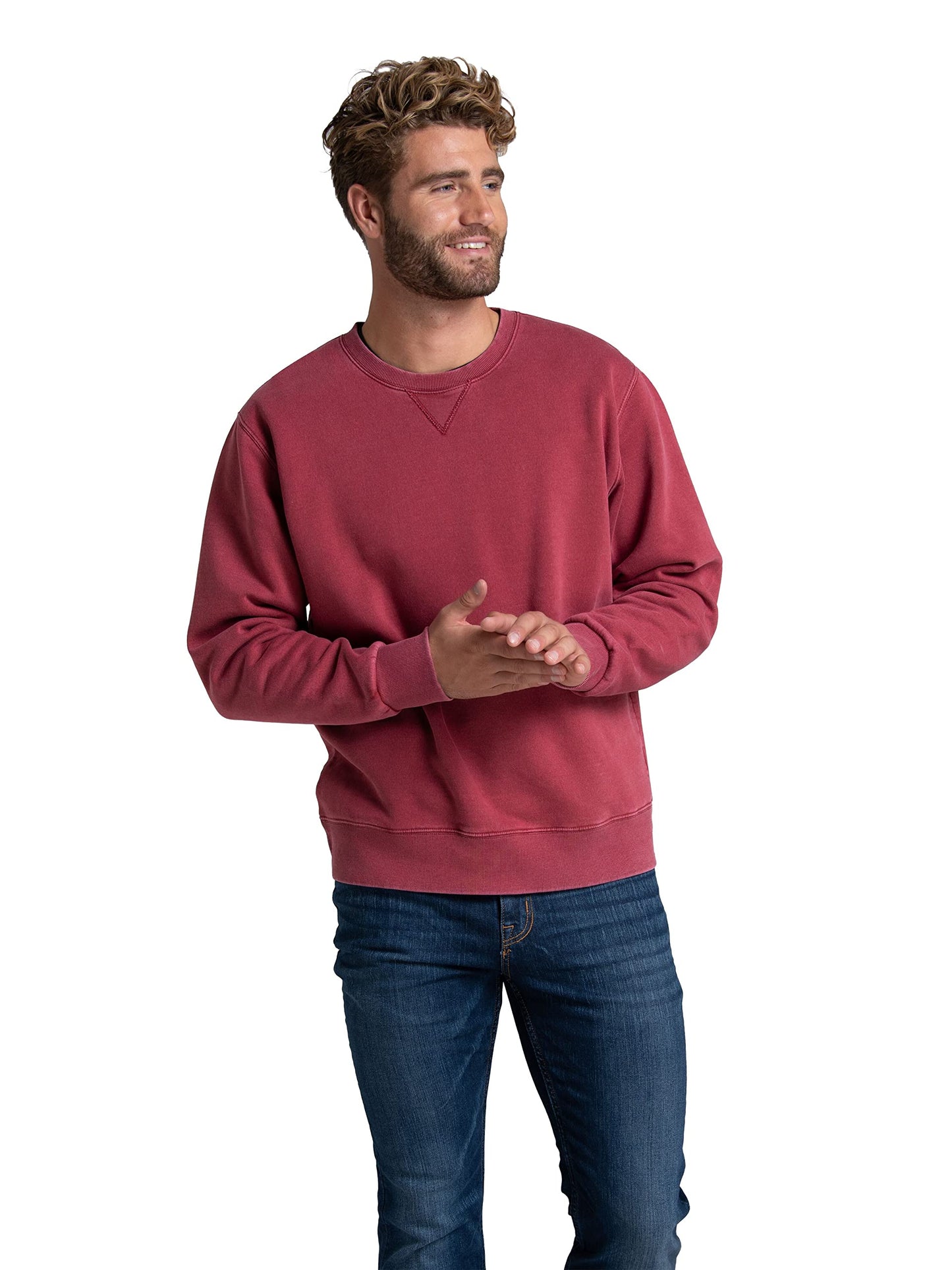 Fruit of the Loom Men's Eversoft Fleece Sweatshirts, Moisture Wicking & Breathable, Crewneck Sweatshirt