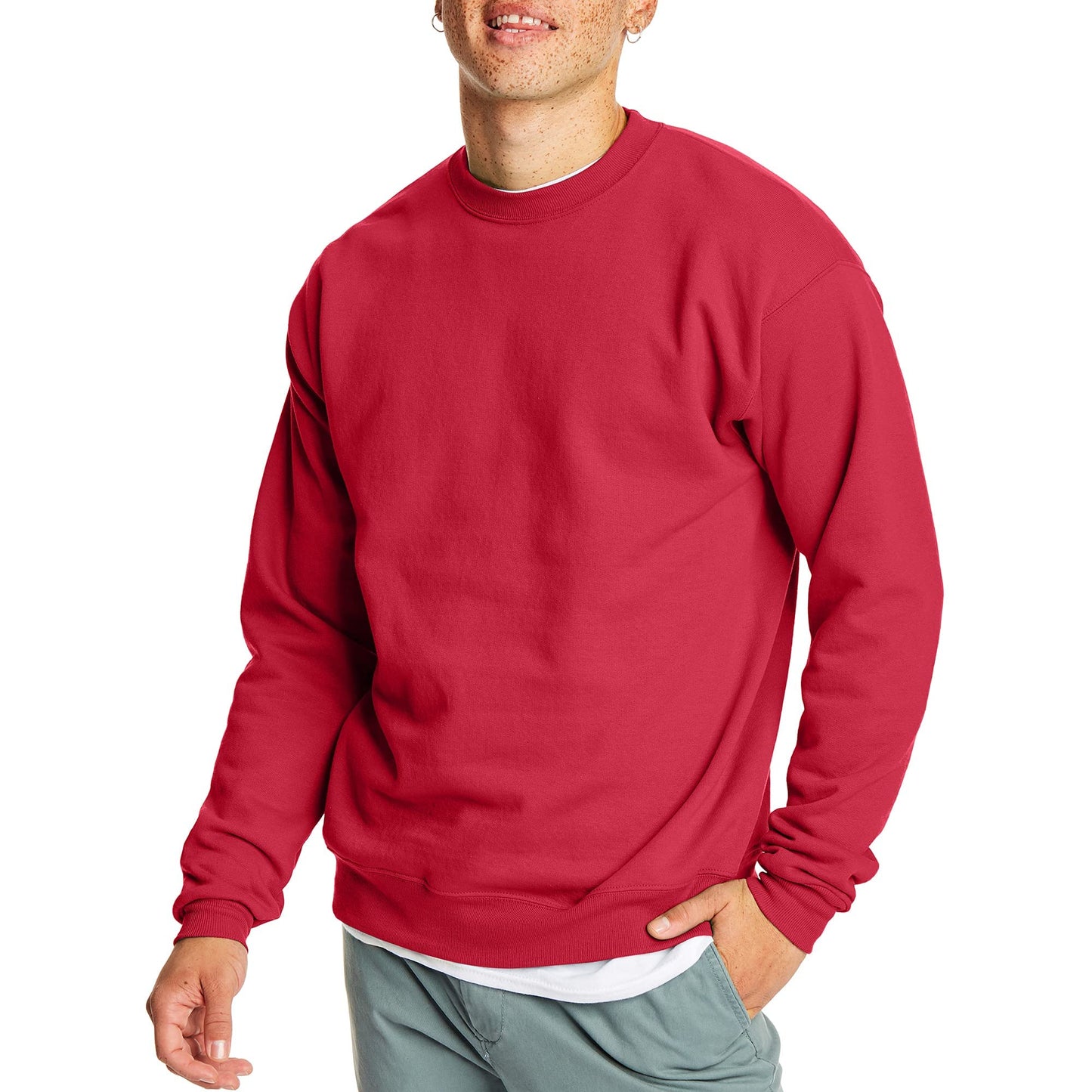 Hanes EcoSmart Fleece, Cotton-Blend Pullover, Crewneck Sweatshirt for Men (1 Or 2 Pack)