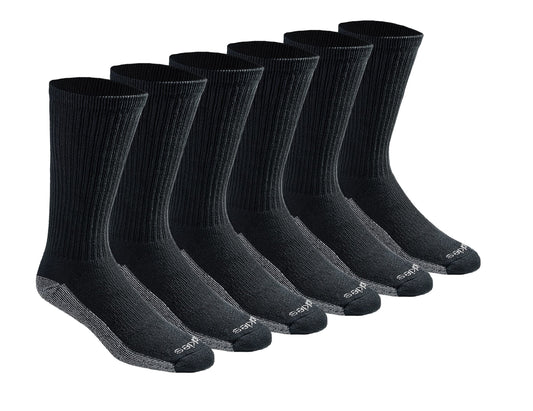 Dickies Men's Dri-Tech Moisture Control Crew Socks, Available in M-XXL (6, 12, 18 Pairs)